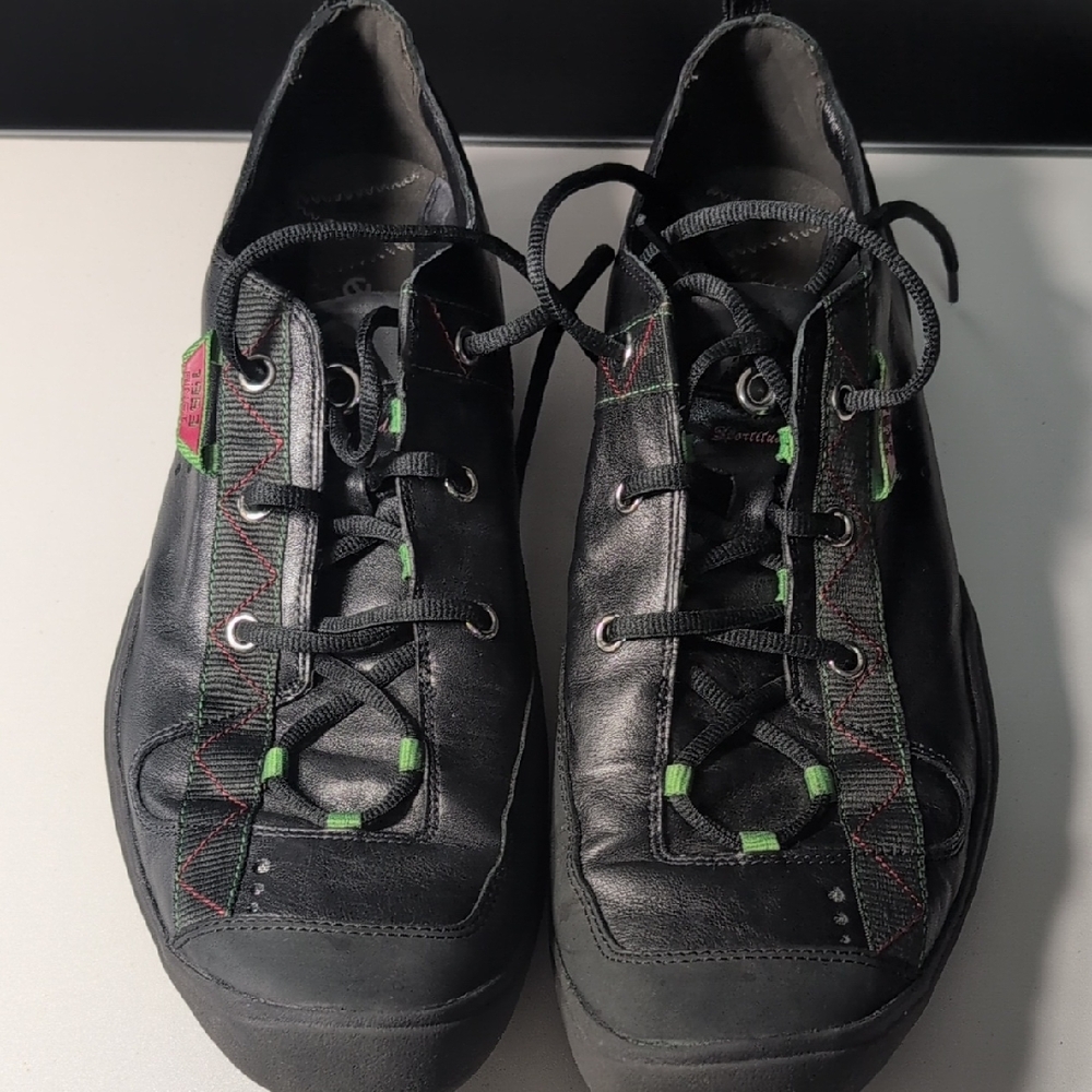 Ecco Black and Green Men's Sneakers